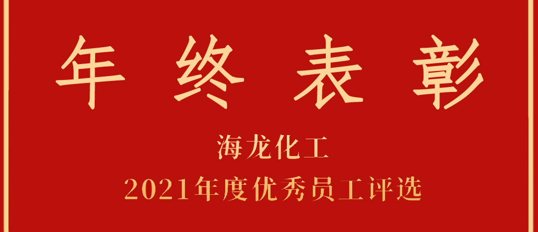 <strong>表彰！海龍化工2021年度優(yōu)秀員工優(yōu)秀部門評(píng)選</strong>
